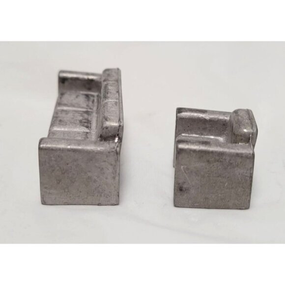 Vintage Lot of 2 Miniature Metal Sofa & Chair Doll House Furniture Decor - Picture 3 of 7